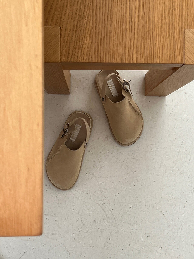 MZ628 GLOW LEATHER SUEDE SLIPPERS