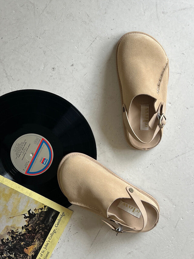 MZ628 GLOW LEATHER SUEDE SLIPPERS