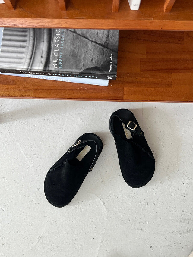 MZ628 GLOW LEATHER SUEDE SLIPPERS