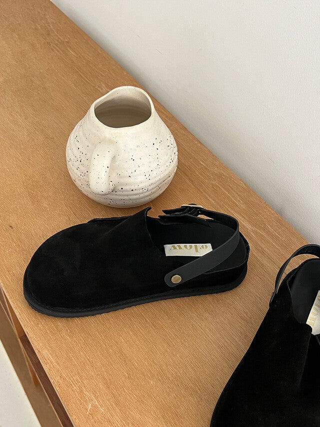 MZ628 GLOW LEATHER SUEDE SLIPPERS