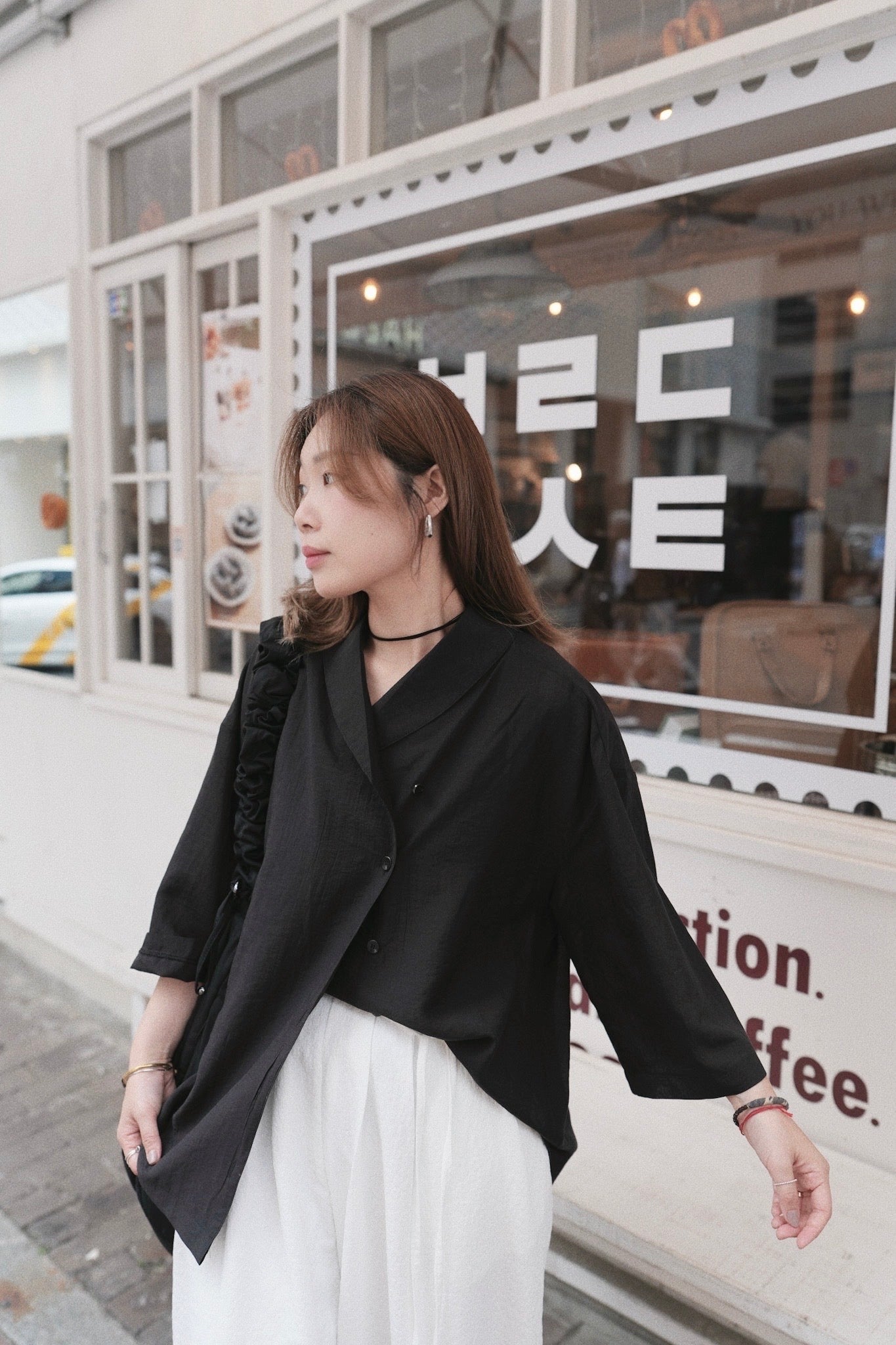 MZ761 CRINKLE KIMONO BLAZER