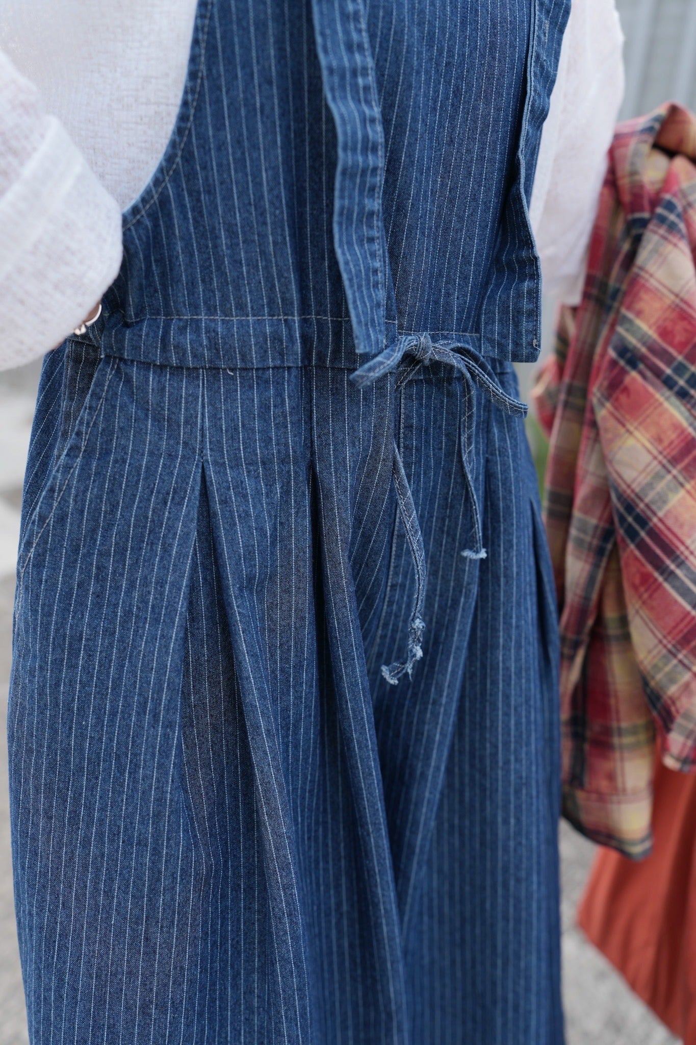 MZ630 DENIM HICKORY STRIPE JUMPER PANTS