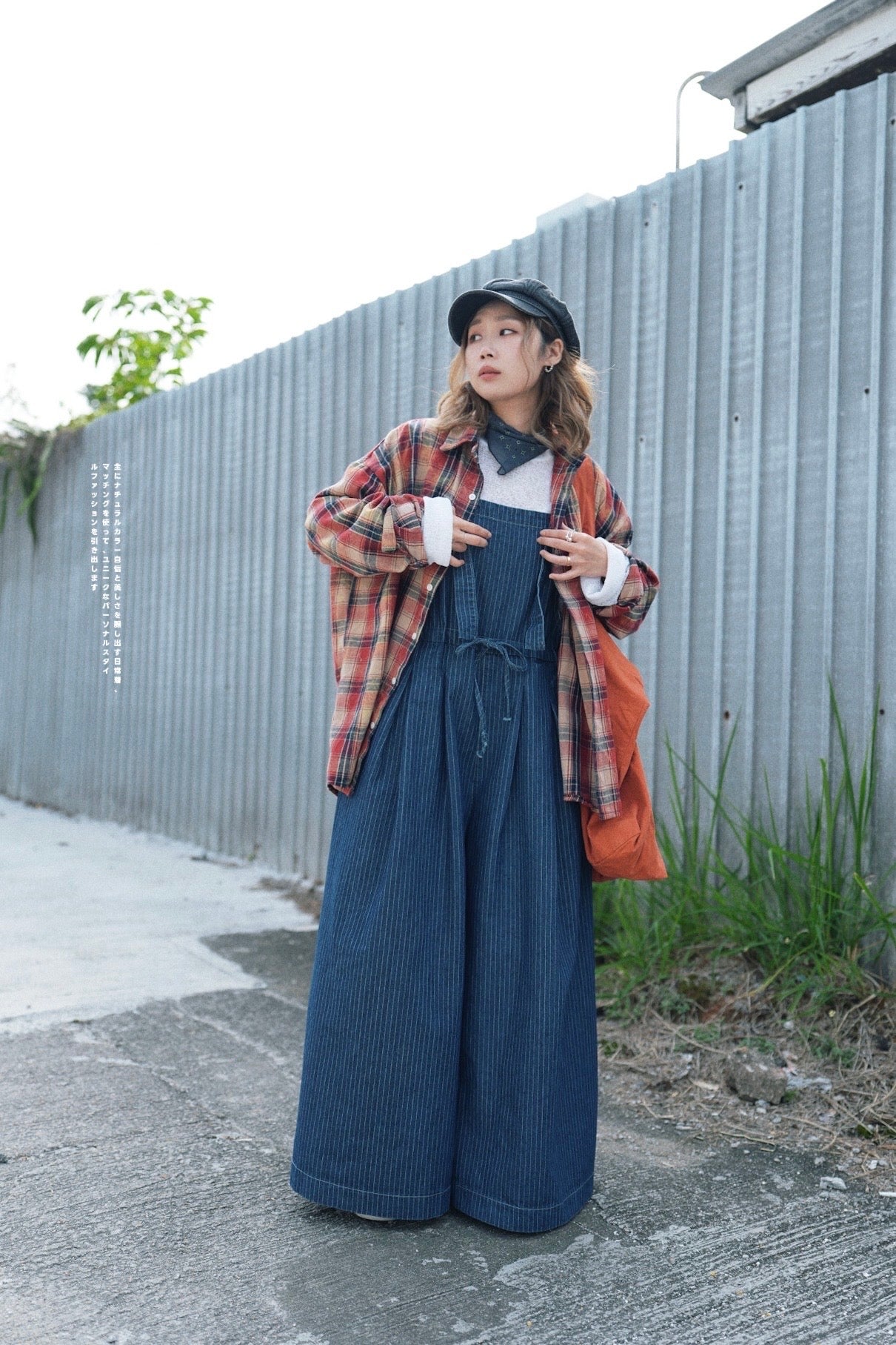 MZ630 DENIM HICKORY STRIPE JUMPER PANTS