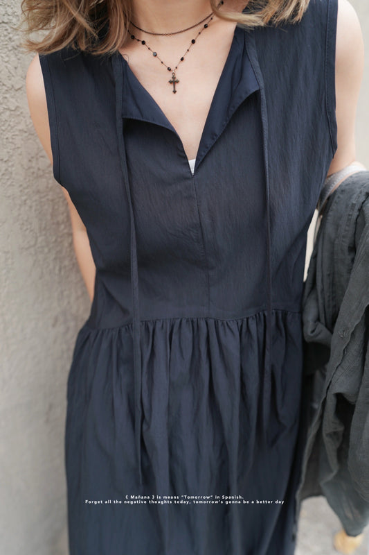 MZ635 2WAY PLEATED ONE PIECE DRESS