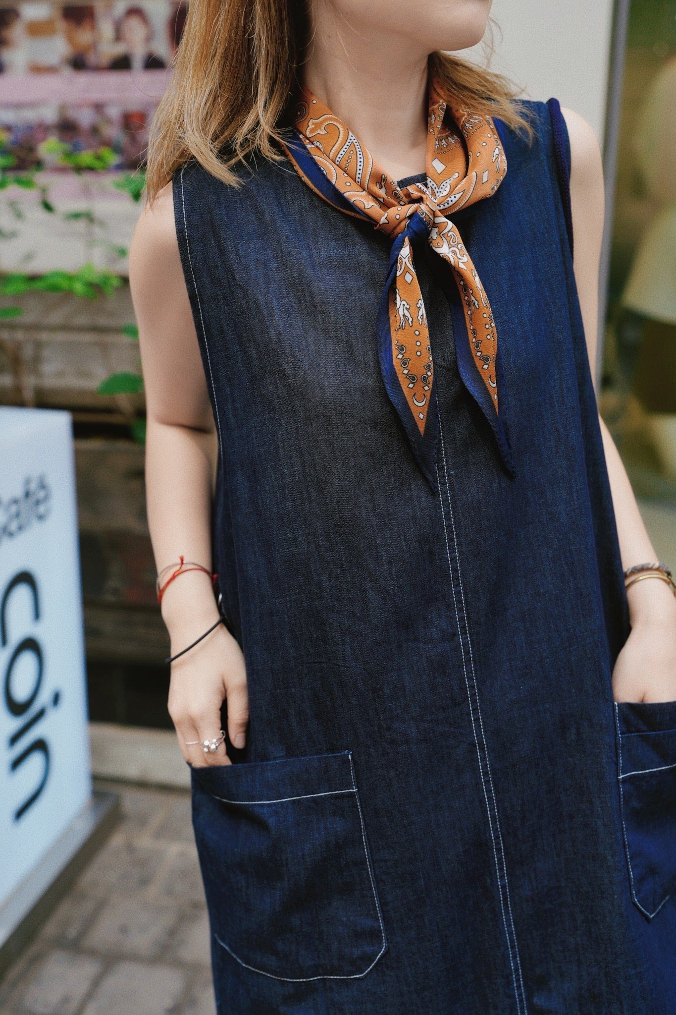 MZ759 LIGHT-WEIGHT DENIM ONE PIECE DRESS