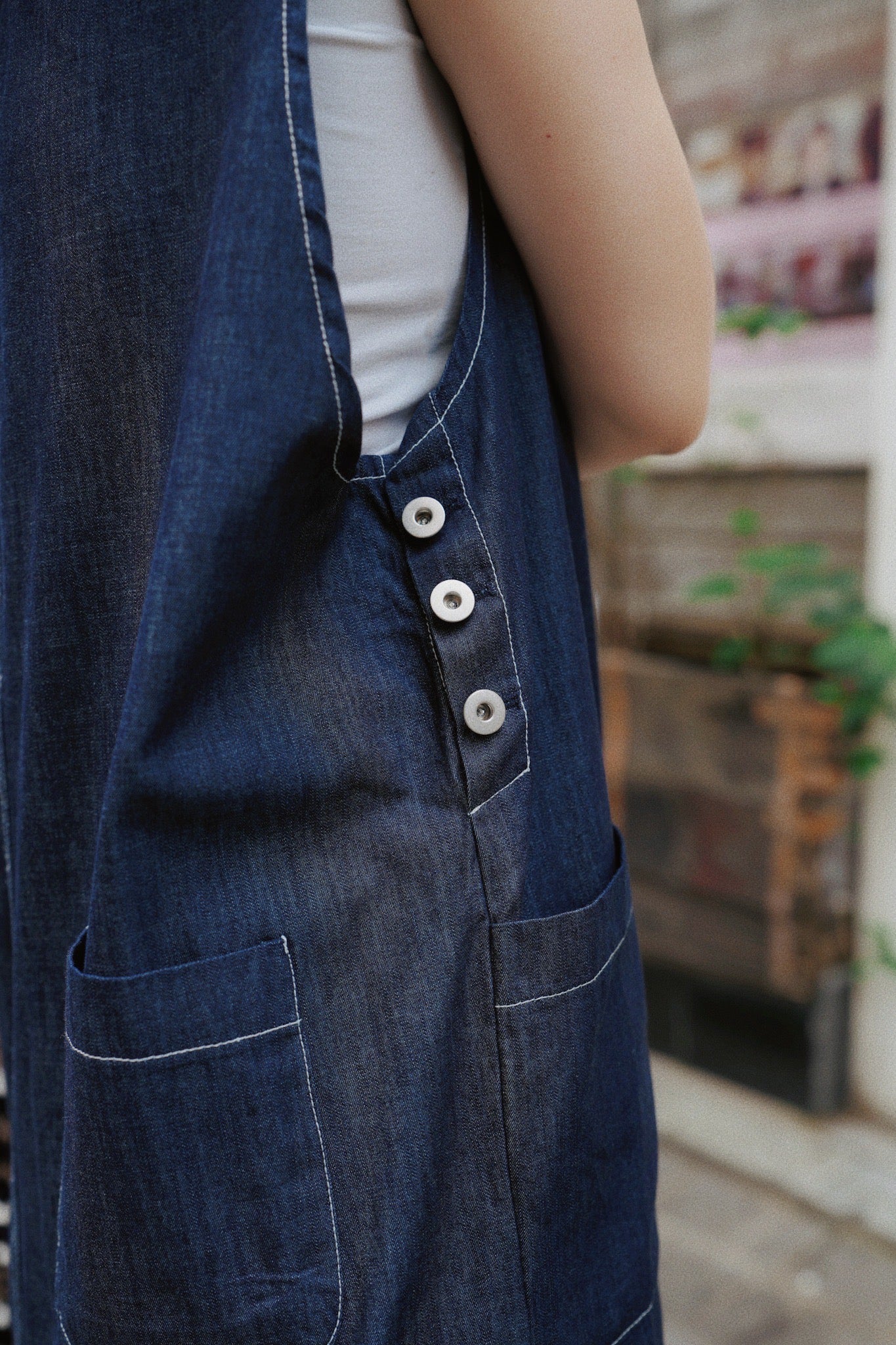 MZ759 LIGHT-WEIGHT DENIM ONE PIECE DRESS