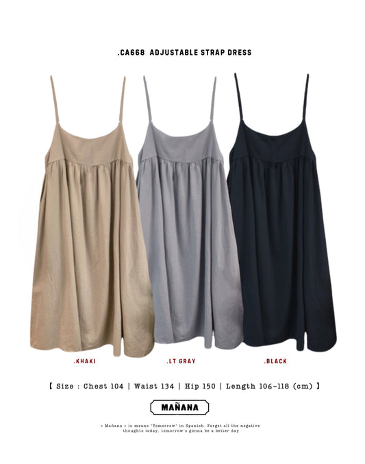 CA668 ADJUSTABLE STRAP DRESS