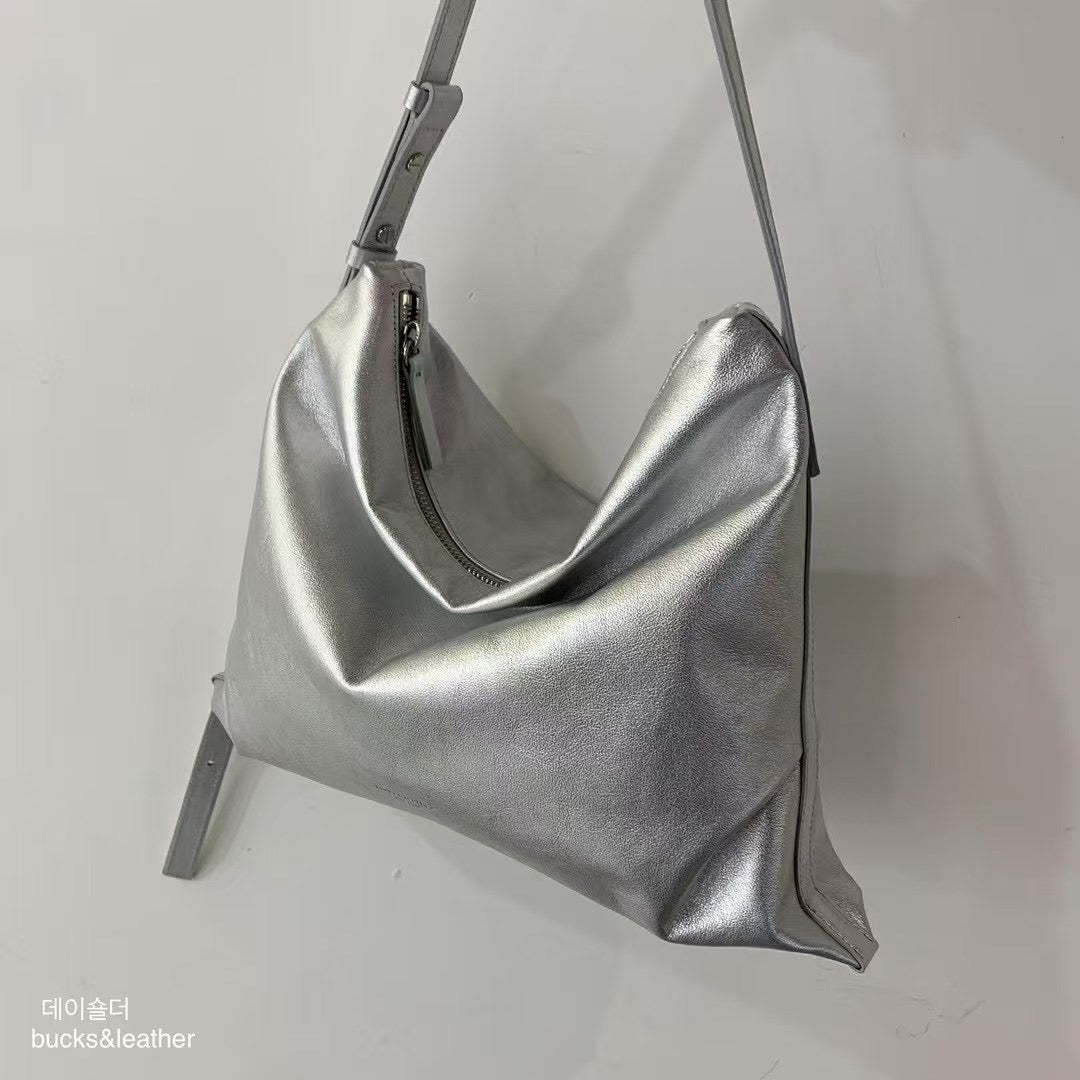 MZ764 ITALIAN LAMBSKIN HANDMADE SHOULDER BAG