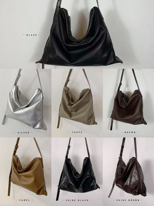 MZ764 ITALIAN LEATHER HANDMADE SHOULDER BAG