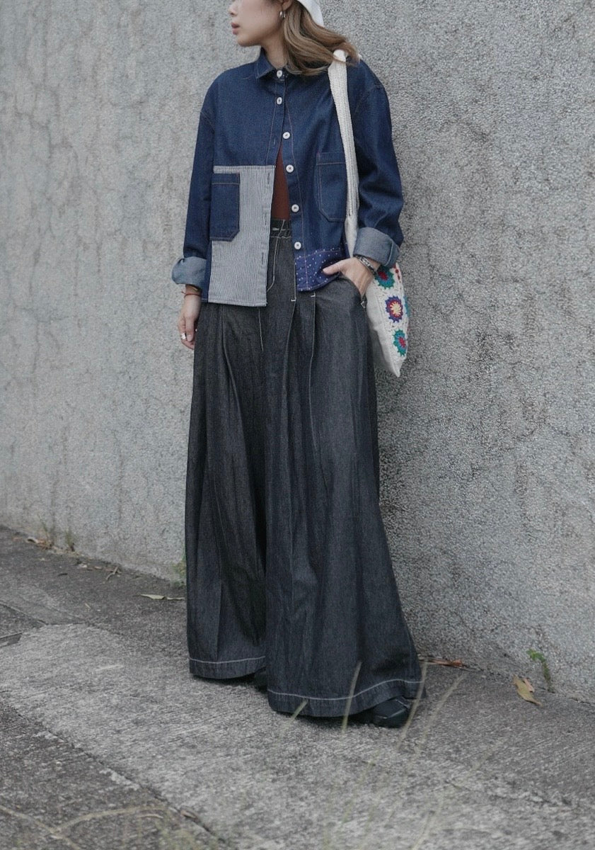 MZ846 PATCHWORK DENIM JACKET