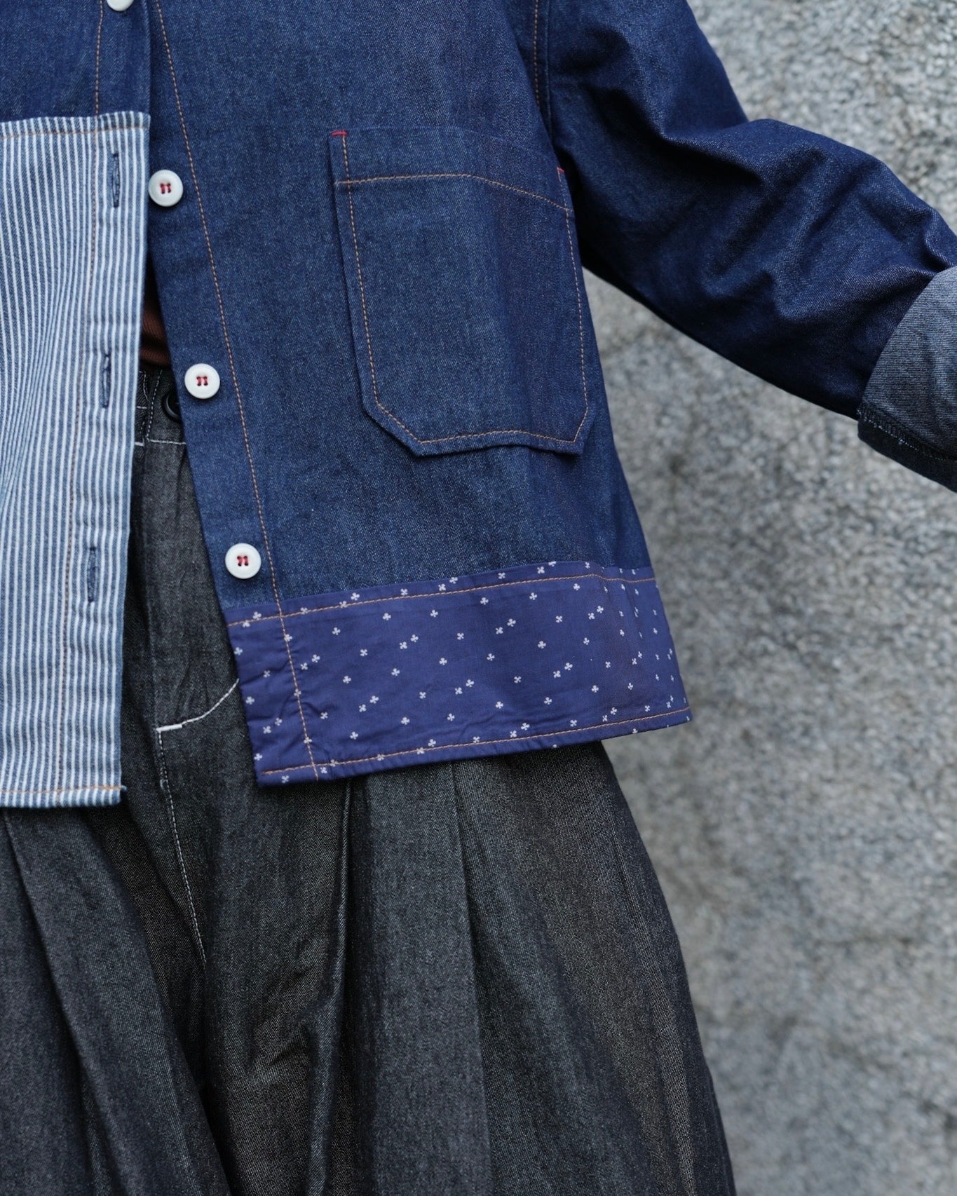 MZ846 PATCHWORK DENIM JACKET