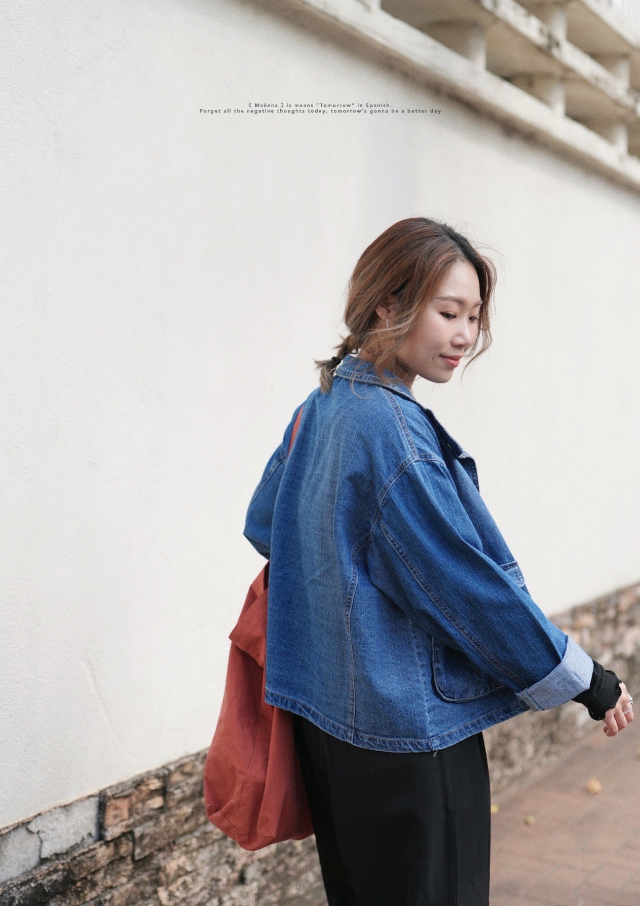 MZ641 STAND COLLAR DENIM JACKET