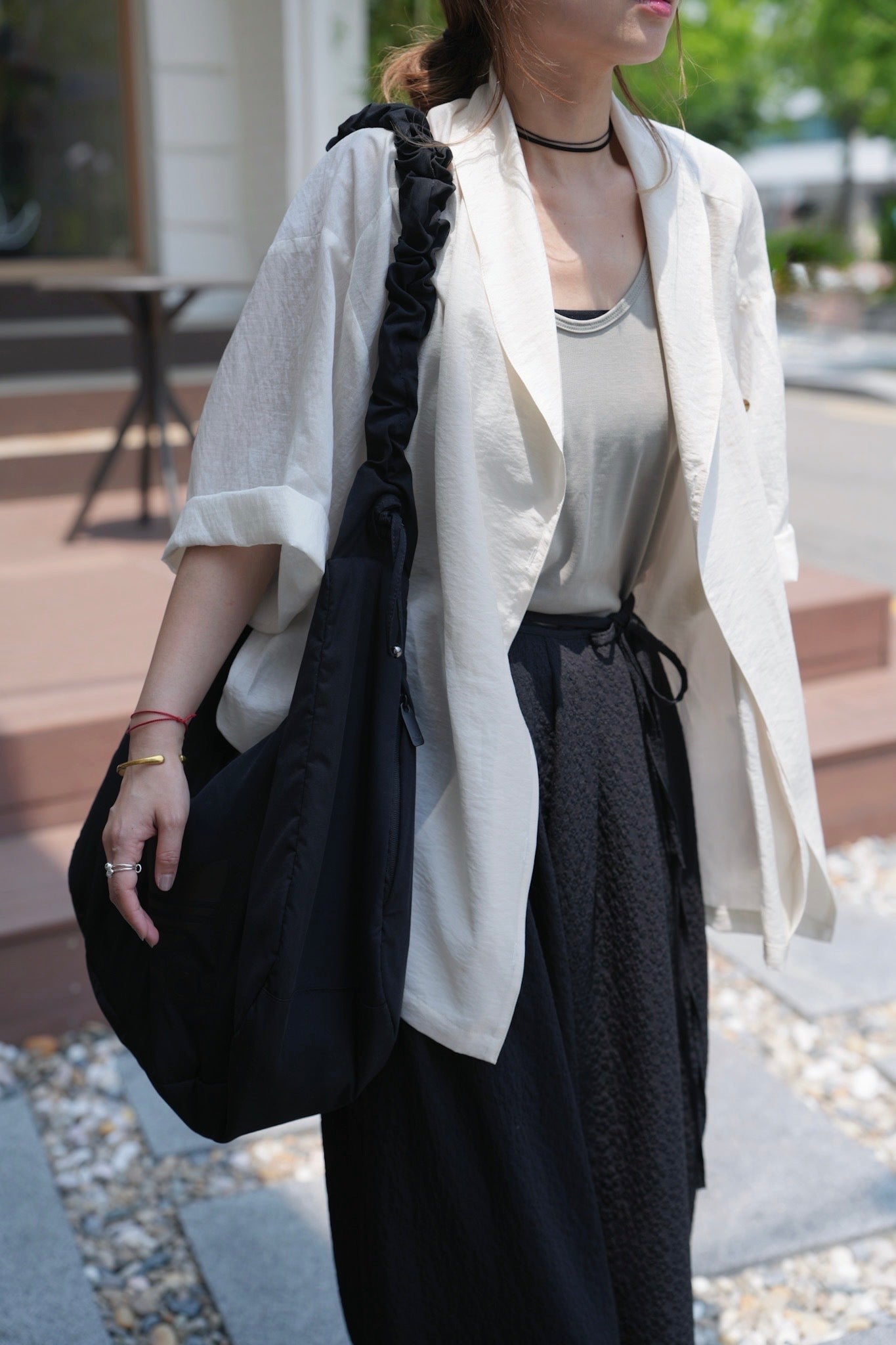MZ761 CRINKLE KIMONO BLAZER