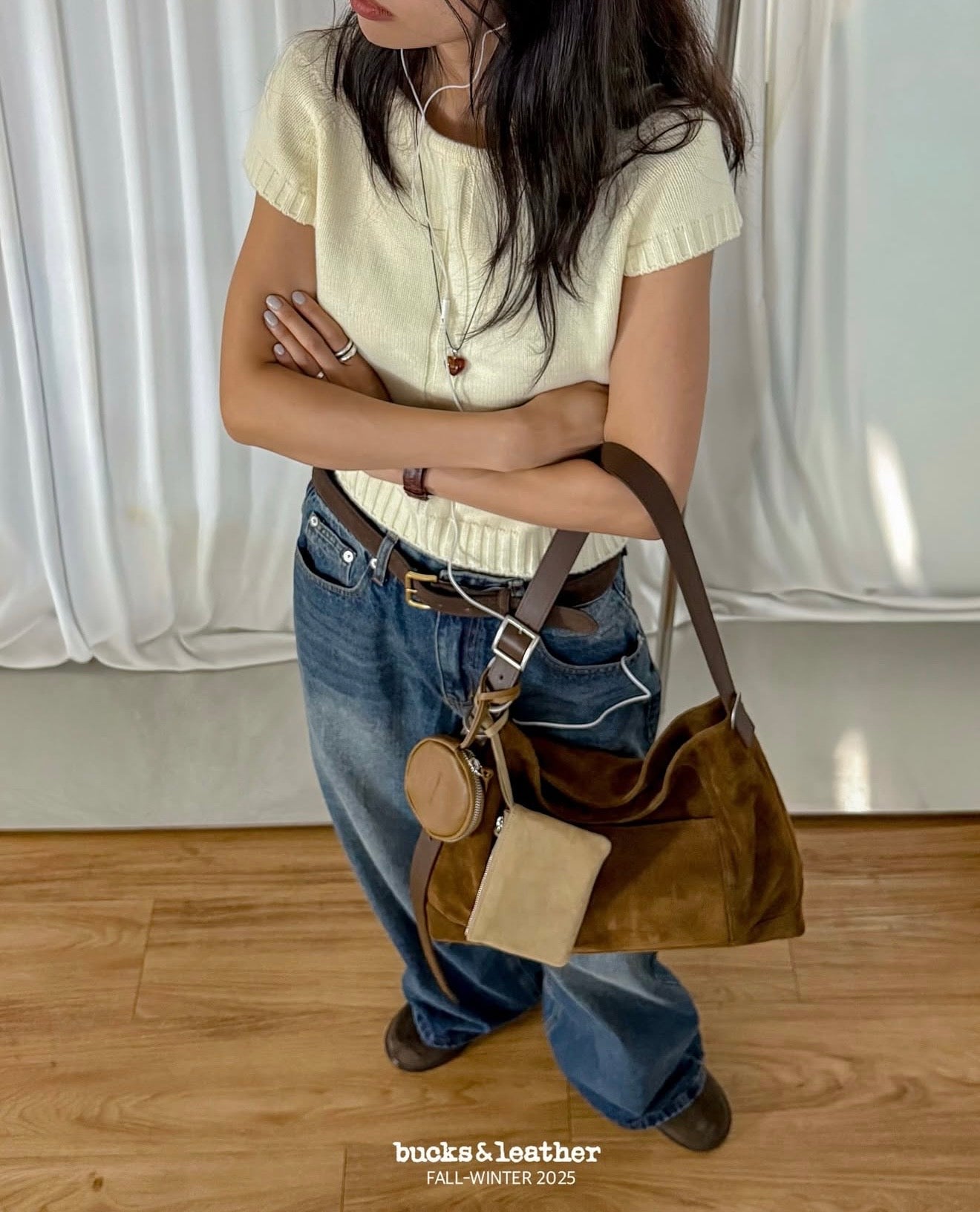 MZ847 LEATHER SQUARE TOTE BAG / 5 COLORS