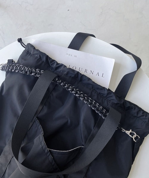NA440 DRAWSTRING POCKET TOTE BAG