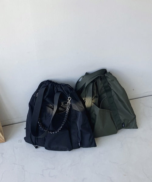 NA440 DRAWSTRING POCKET TOTE BAG