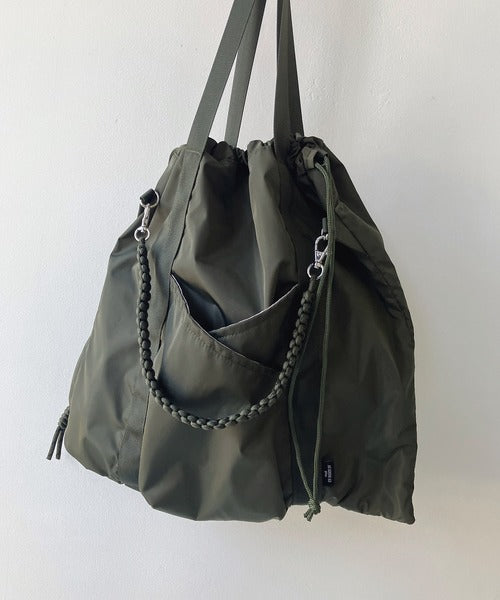 NA440 DRAWSTRING POCKET TOTE BAG