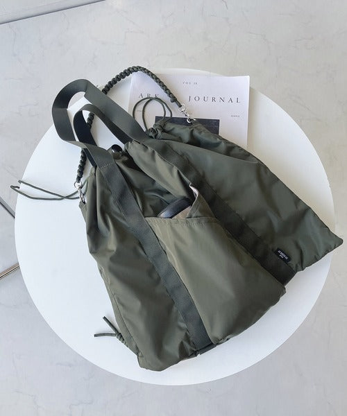 NA440 DRAWSTRING POCKET TOTE BAG