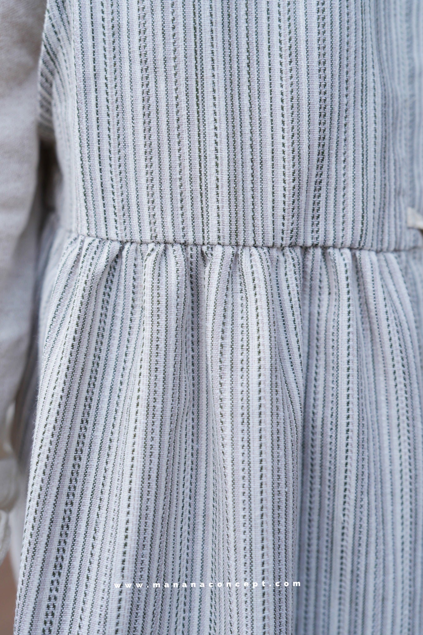 CA686 LINEN STRIPED LONG VEST