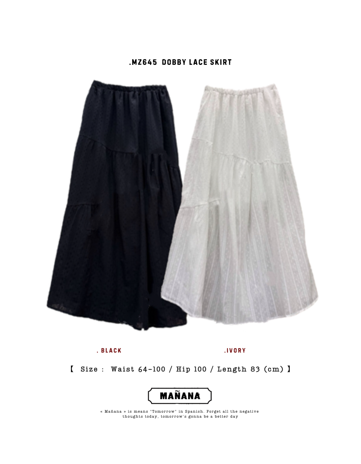 MZ645 DOBBY LACE SKIRT