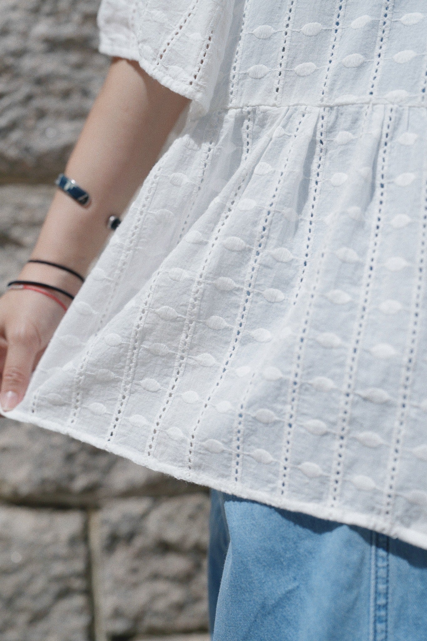 CA702 LADDER LACE SHIRT BLOUSE