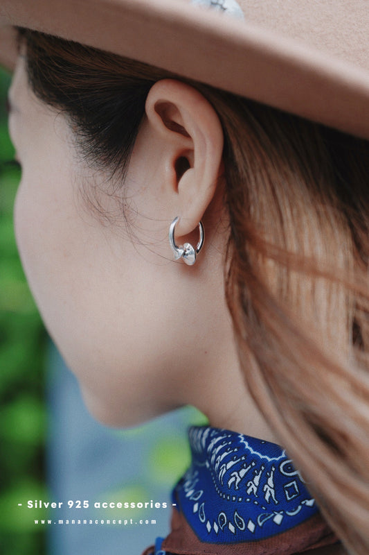 MZ775 SILVER 925 STAR EARRING