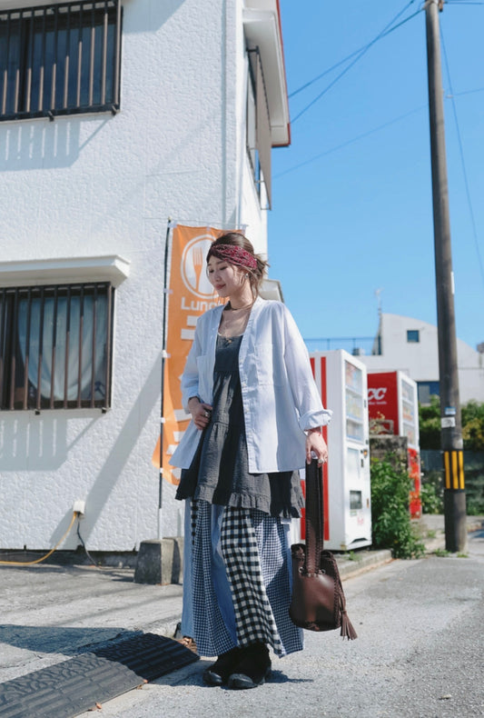 CB105 DENIM PATCHWORK SKIRT