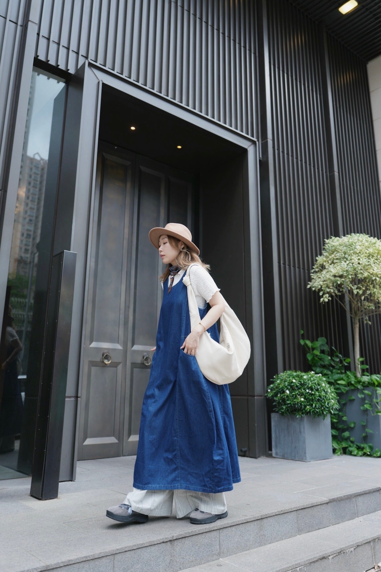 MZ783 PREIMUM SOFT WASHED DENIM DRESS