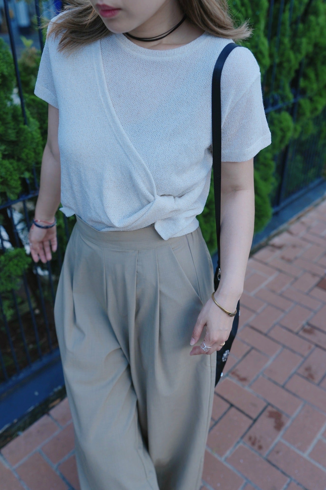 MZ786 PLEATED WIDE LEG PANTS