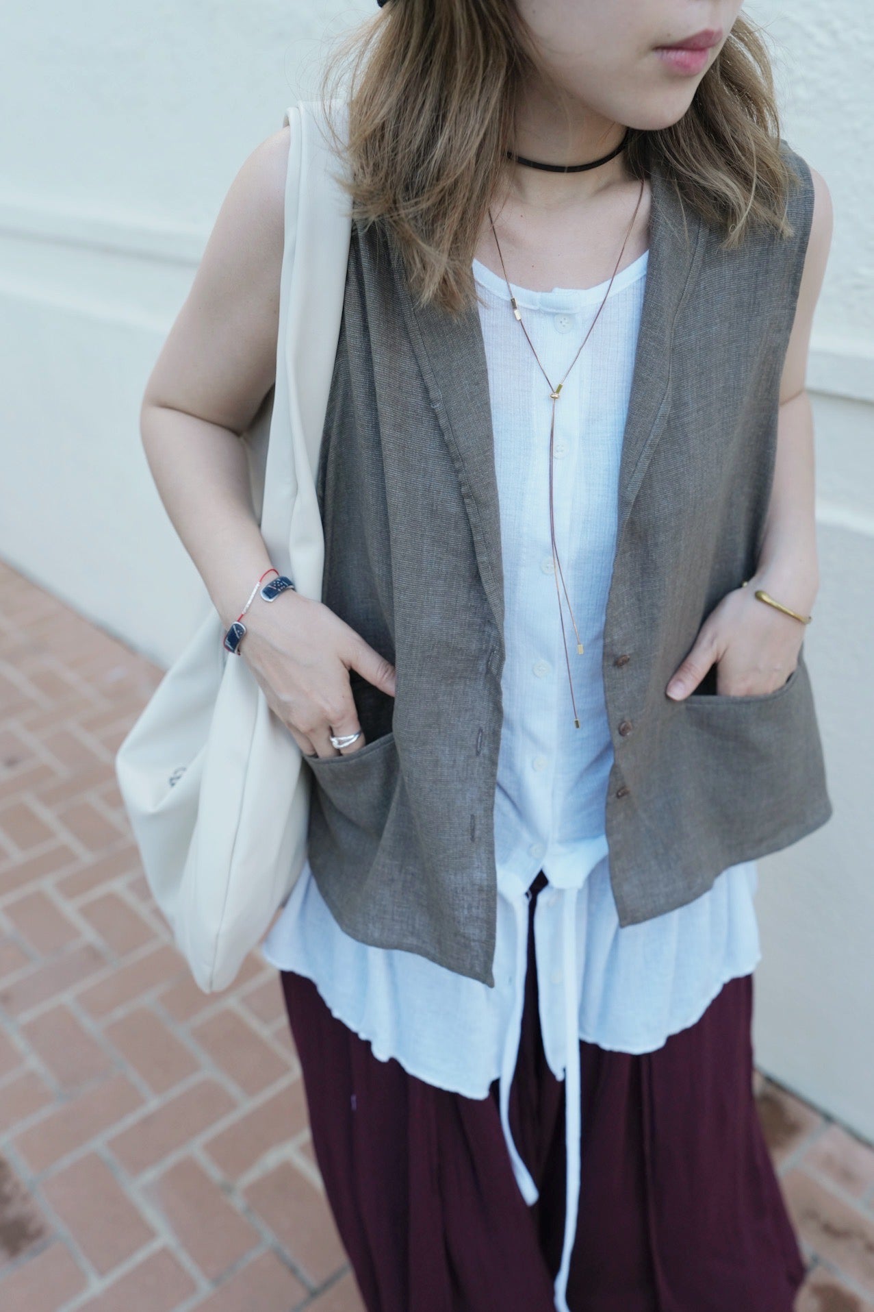 MZ784 RIBBON TANK TOP