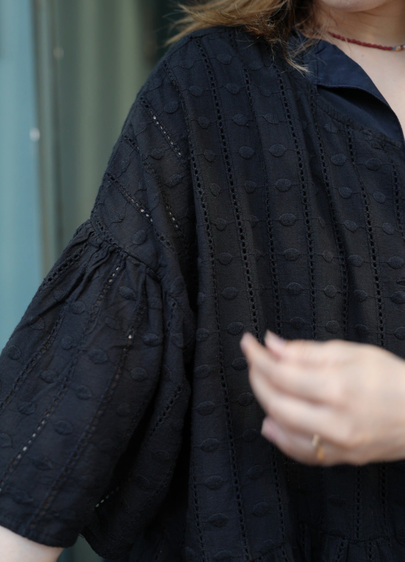 CA702 LADDER LACE SHIRT BLOUSE