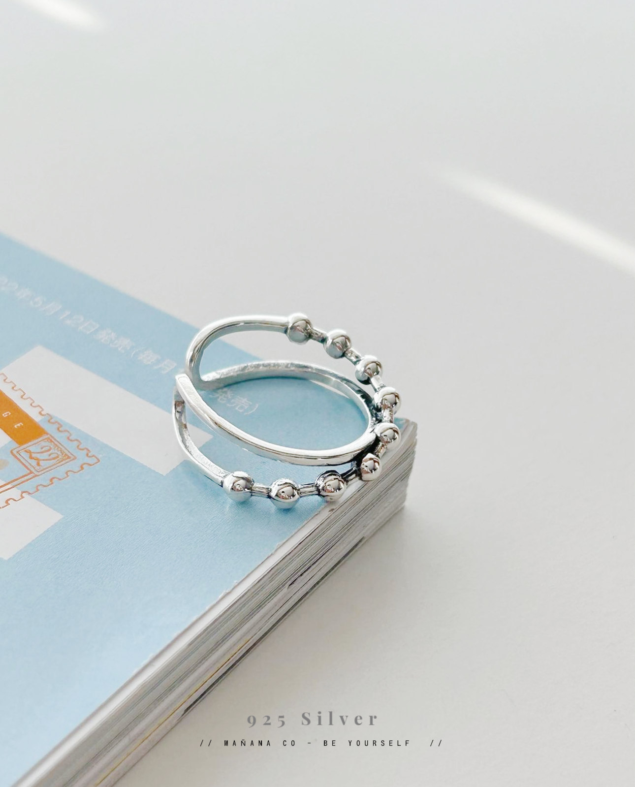 Silver 925 Cross Open Ring