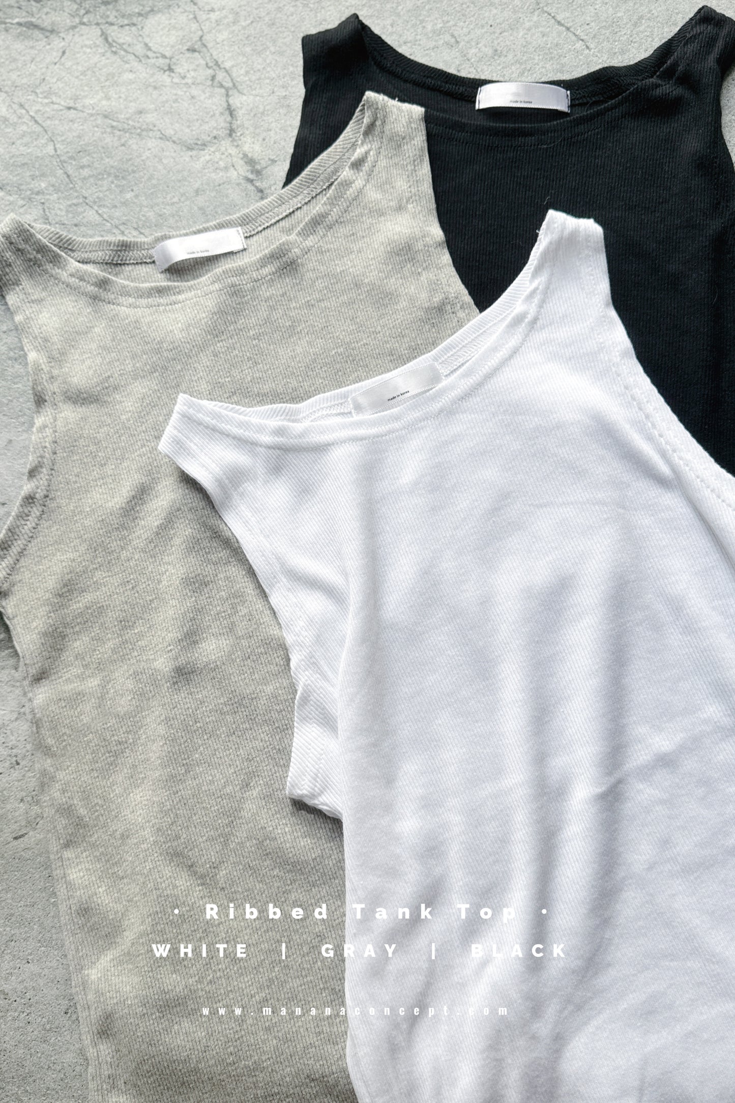 MZ782 RIBBED TANK TOP