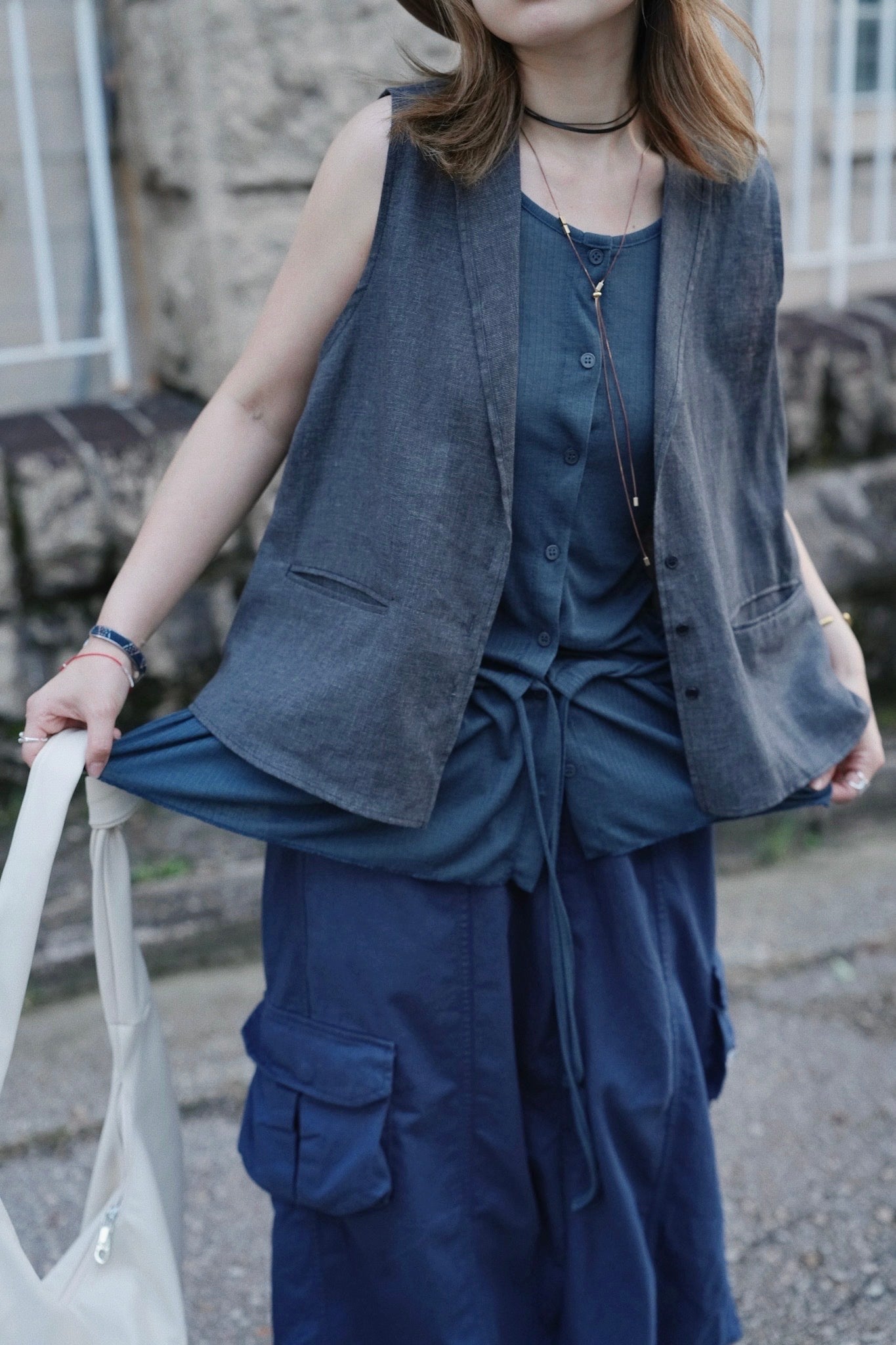 MZ784 RIBBON TANK TOP