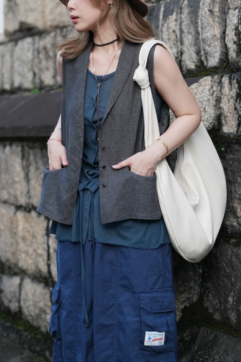 MZ787 LIGHT WEIGHT LINEN VEST