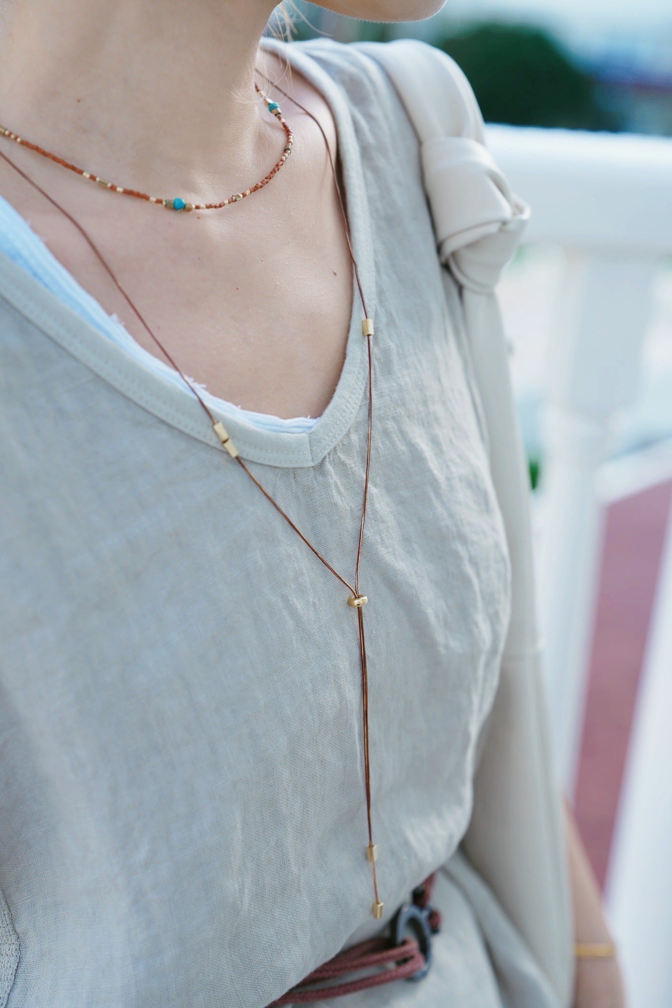 MZ722 VINTAGE LONG NECKLACE