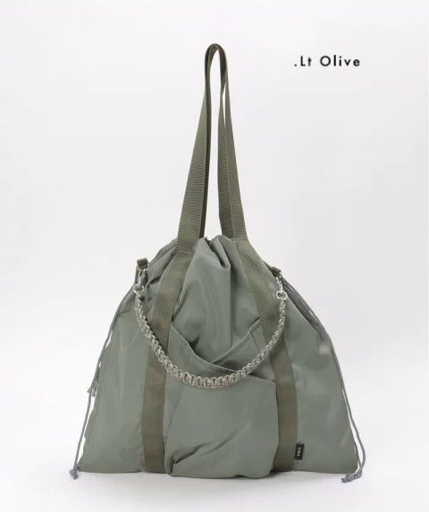 NA440 DRAWSTRING POCKET TOTE BAG