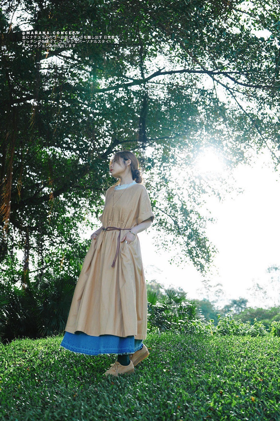 CA703 PINTUCK ONE PIECE DRESS