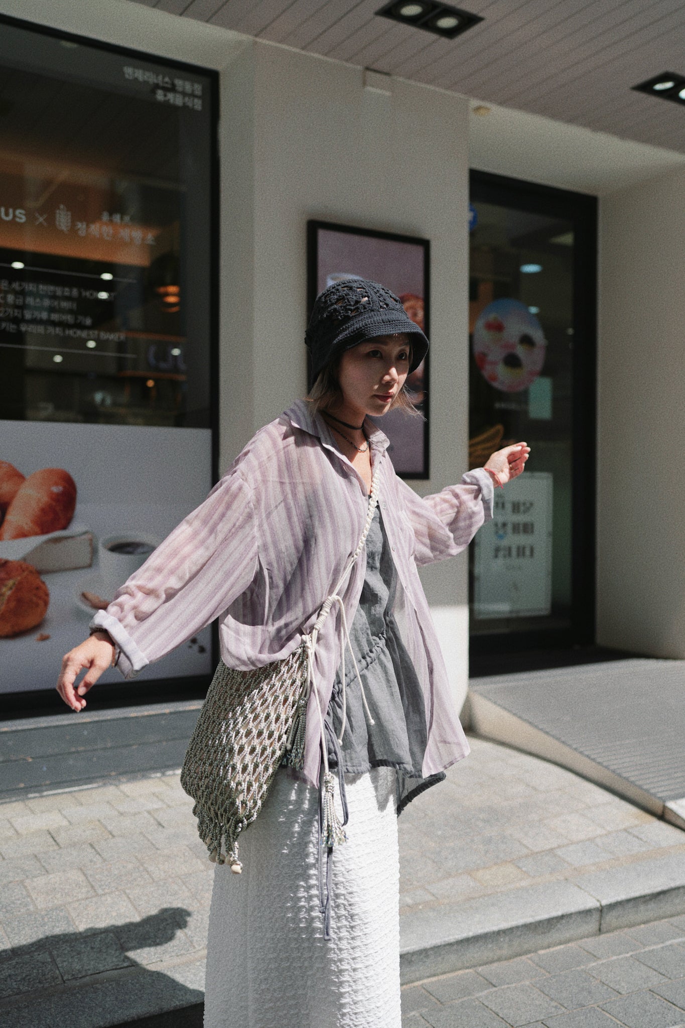 MZ517 SHEER STRIPE SHIRT
