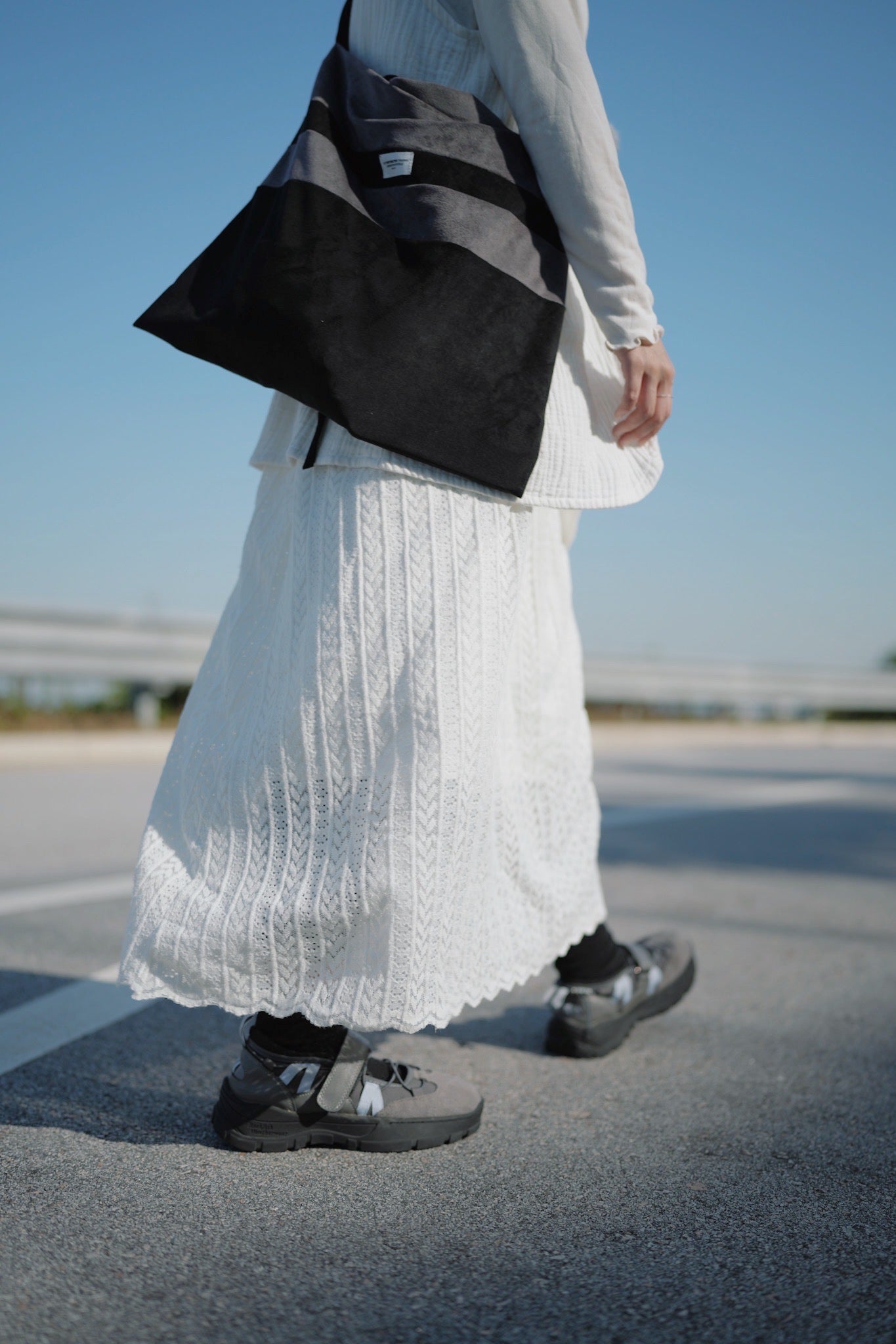 MZ565 MAXI CROCHET SKIRT (with lining)