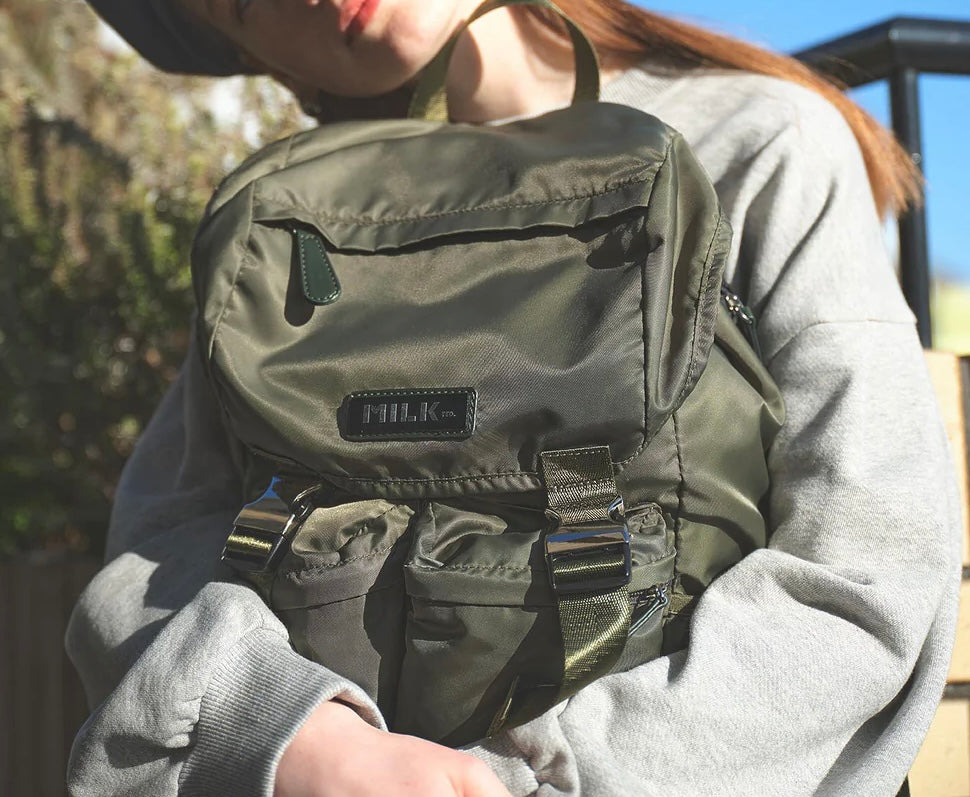 CA597 MILKFED. Logo Plate Backpack