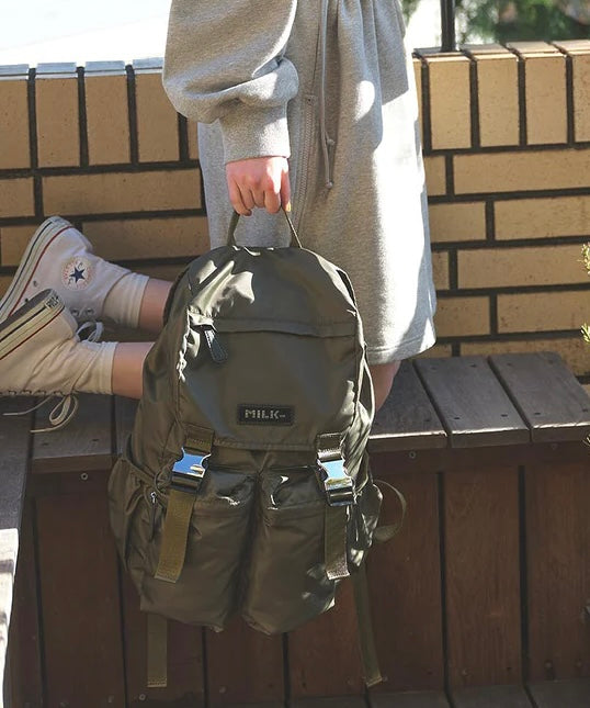 CA597 MILKFED. Logo Plate Backpack