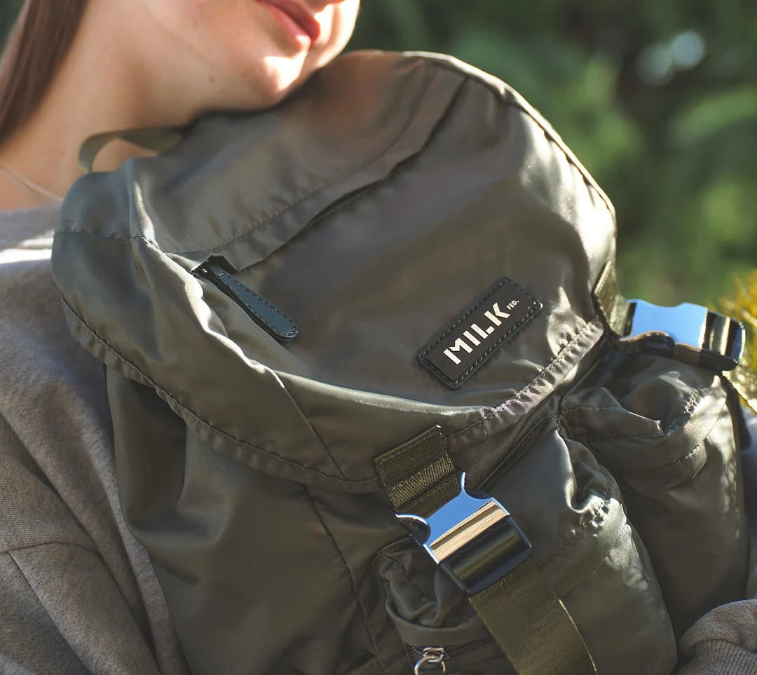 CA597 MILKFED. Logo Plate Backpack