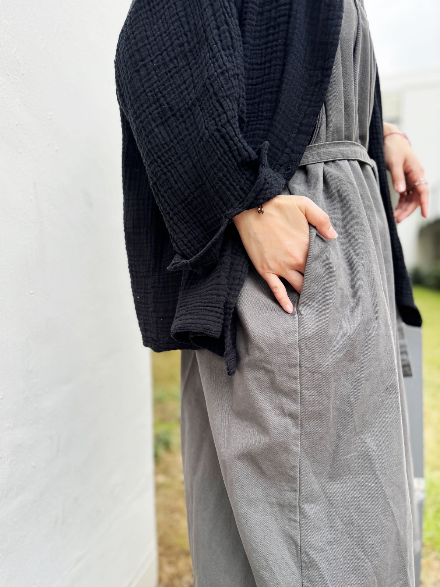 CA593 Pleated Jumper Dress