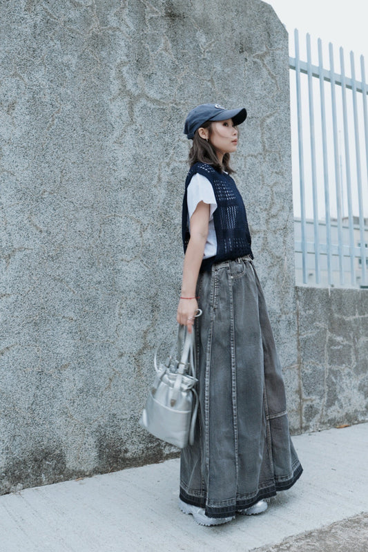 NA434 REMAKE DESIGN DENIM SKIRT