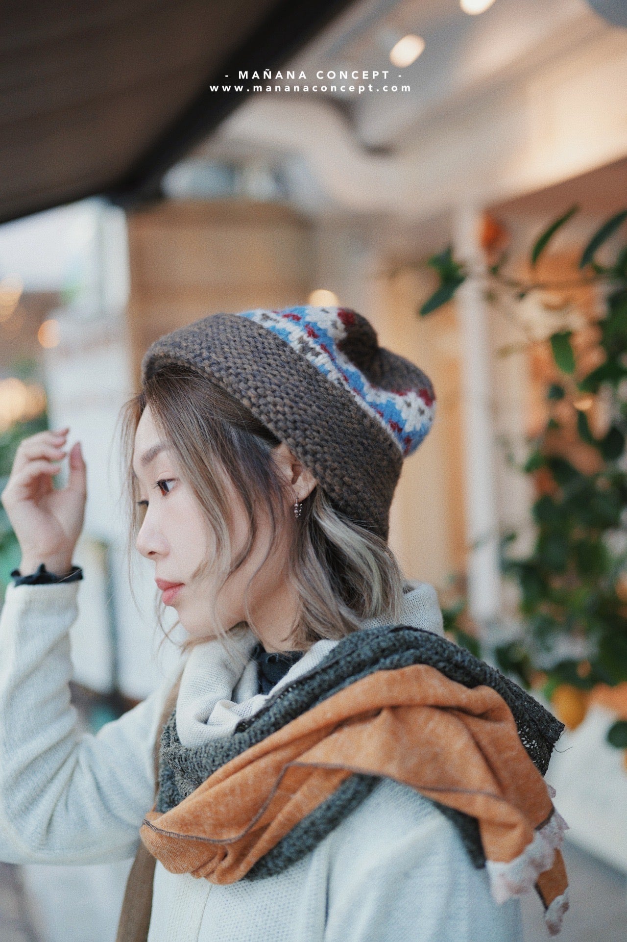MZ569 JACQUARD KNIT BEANIE