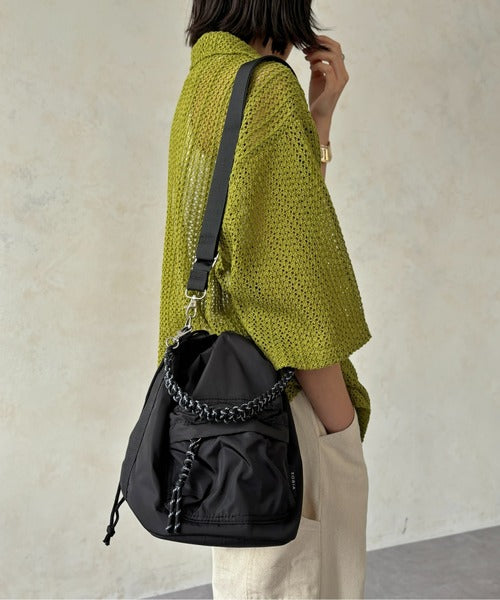 NA439 2WAY DRAWSTRING BUCKET BAG