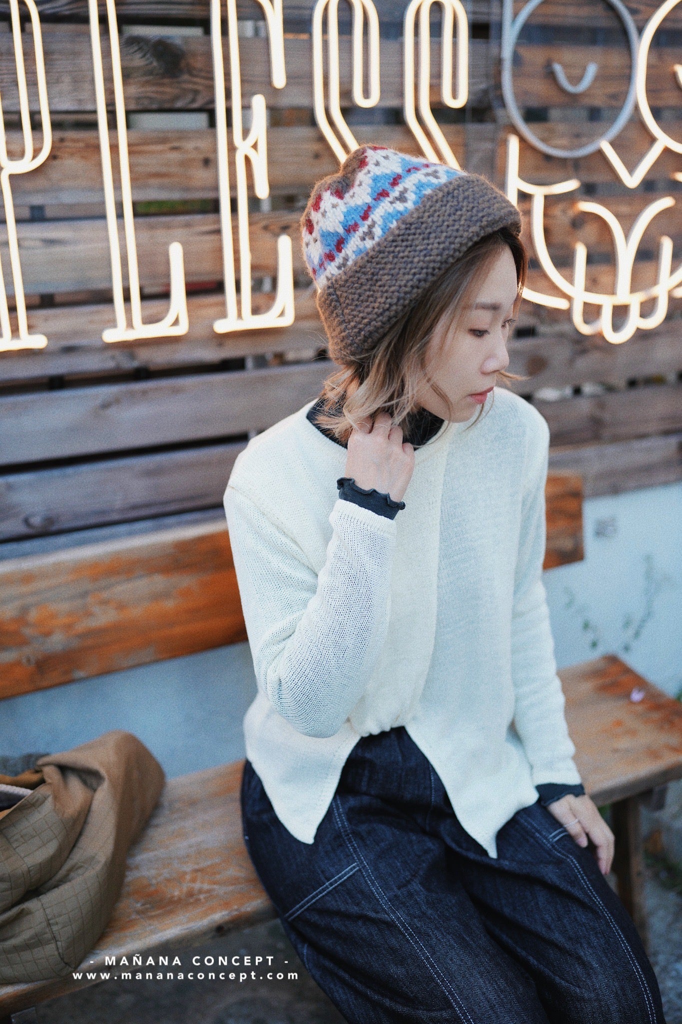 MZ569 JACQUARD KNIT BEANIE
