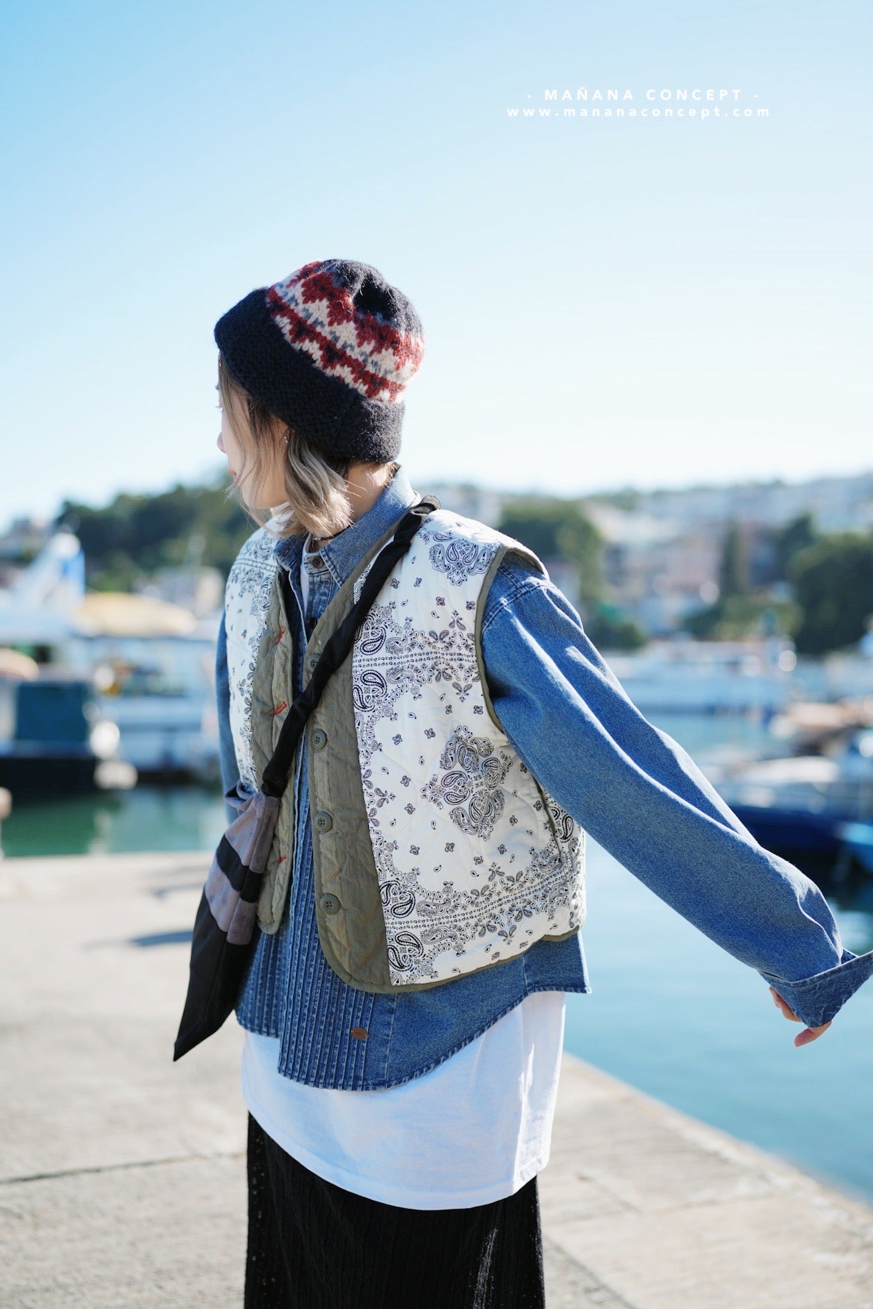 MZ569 JACQUARD KNIT BEANIE