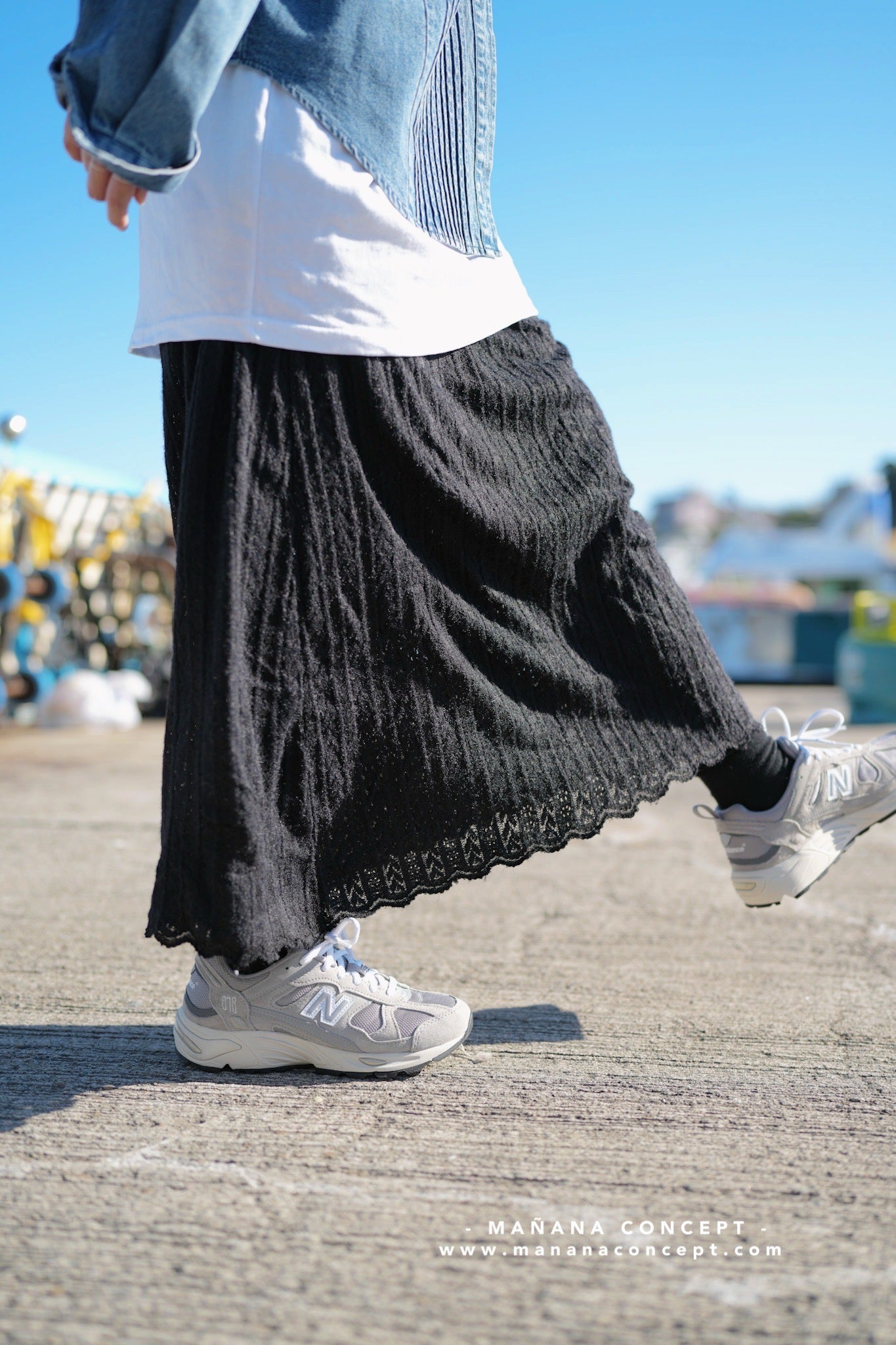 MZ565 MAXI CROCHET SKIRT (with lining)